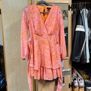 Pink and Orange Floral Dress